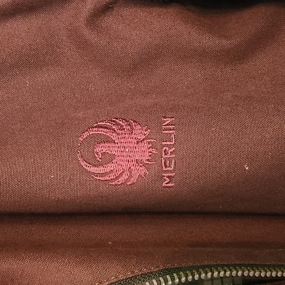 Men's Merlin "Wesley" Burgundy Jacket Waxed Cotton Made In England - Picture 2 of 8